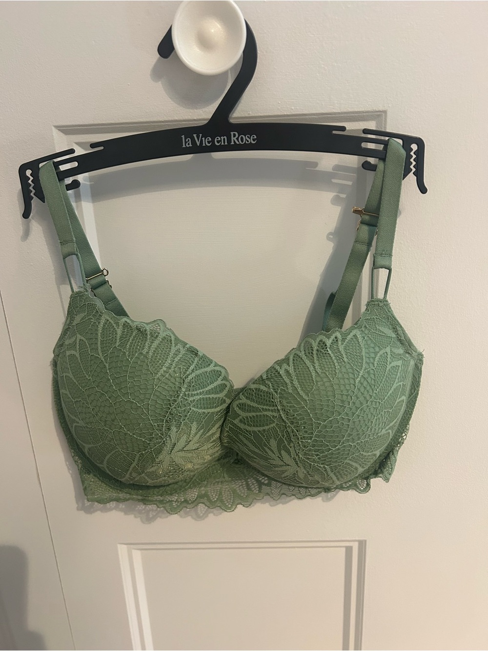 La Senza Lace Push-Up Bra in Sage Green